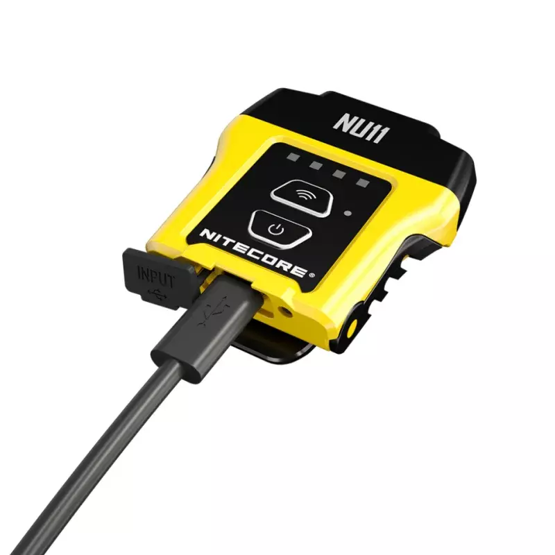 NITECORE ไฟหน้า NU11 150lumens เซ็นเซอร์ตรวจจับการเคลื่อนไหวน้ำหนักเบา600mAh แบตเตอรี่สำหรับวิ่งชาร์จซ้ำได้