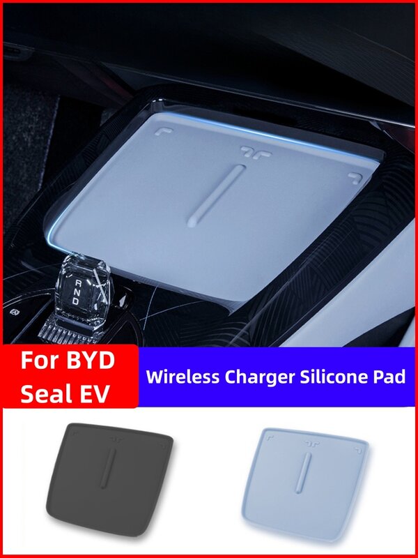 Almohadilla de carga inalámbrica para BYD Seal EV 2022 2023, alfombrilla antideslizante de silicona, almohadilla a prueba de polvo para consola central, accesorios interiores de coche