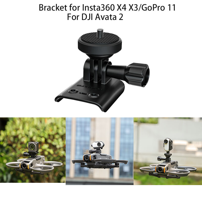 Extension Bracket For GoPro 11/12  Insta360 X3/ X4 Action Camera Mount Fixing Adapter Holder For DJI Avata 2 Drone Accessories