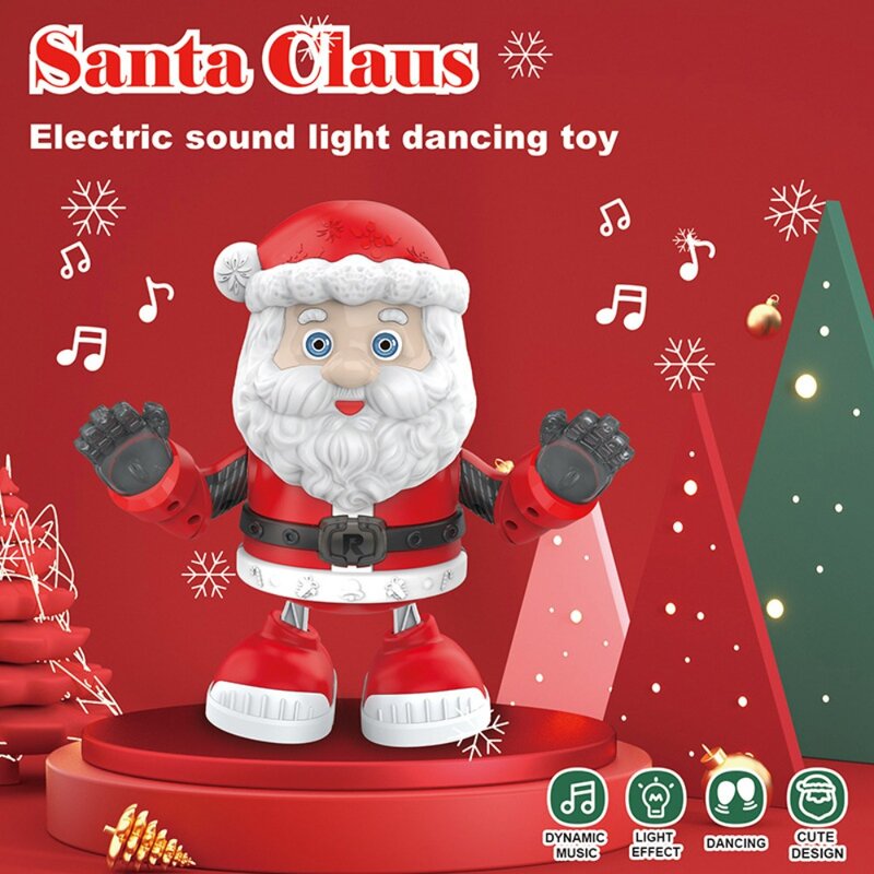 Новые интерактивные игрушки для детей, Электрический Санта-Клаус для пения и танцев, детские рождественские игрушки