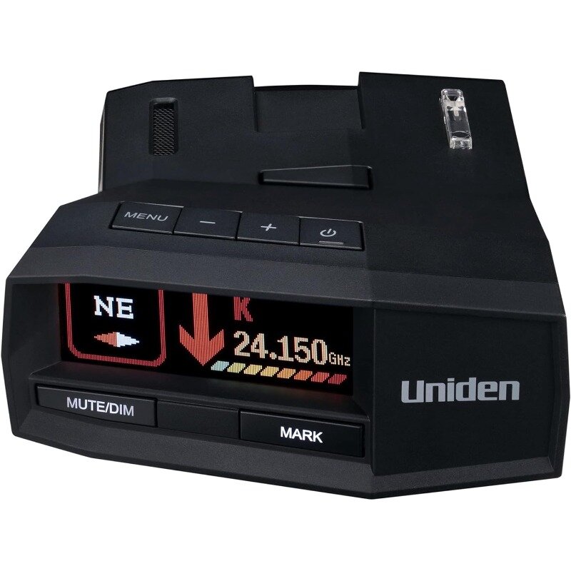 Uniden เครื่องตรวจจับเลเซอร์/เรดาร์ R8ระยะไกลเสาอากาศแบบคู่สำหรับการตรวจจับด้านหน้าและด้านหลัง