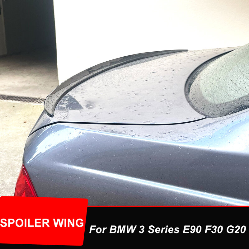 Dla BMW 3 serii E90 F30 G20 320i 325i 330i 2005-2022 pokrywa bagażnika Spoiler samochodu skrzydła miękkie materiał PU czarne 120CM akcesoria