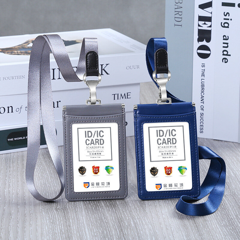 2023 Nieuwe Hoogwaardige Lederen Id-Kaart Set Mouw Houder Badge Case Clear Bank Creditcard Clip Badge Houder Accessoires
