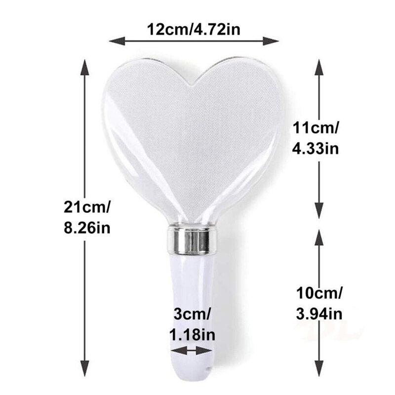 SWEETHOME ABS LED Glow Stick 15 Colors Change Battery Powered Heart Shaped Flashing Light Stick For Wedding Party Celebration