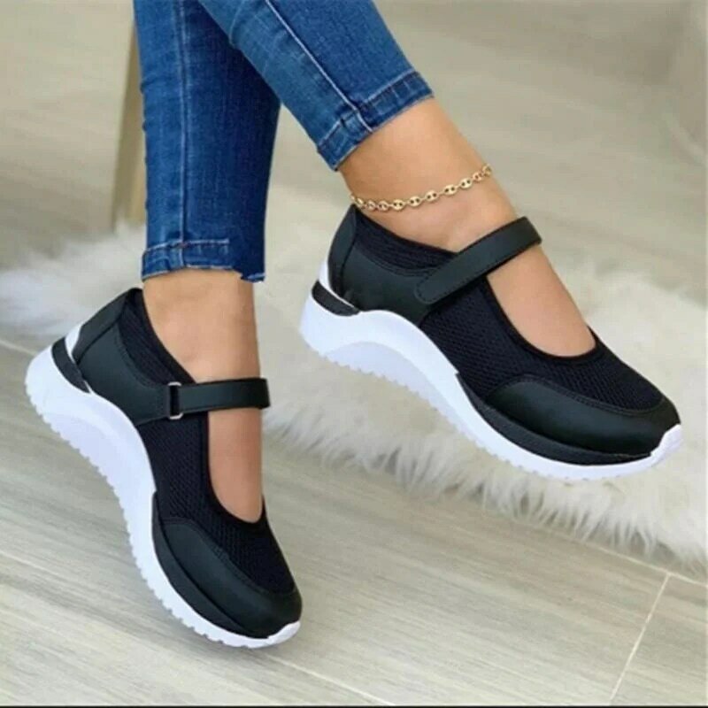 Sneakers Shoes 2022 Women Flat Hollow Out Ladies Shoes Outdoor Women's Sneakers Loafers Chunky Sneakers Slip On Tenis Shoes 