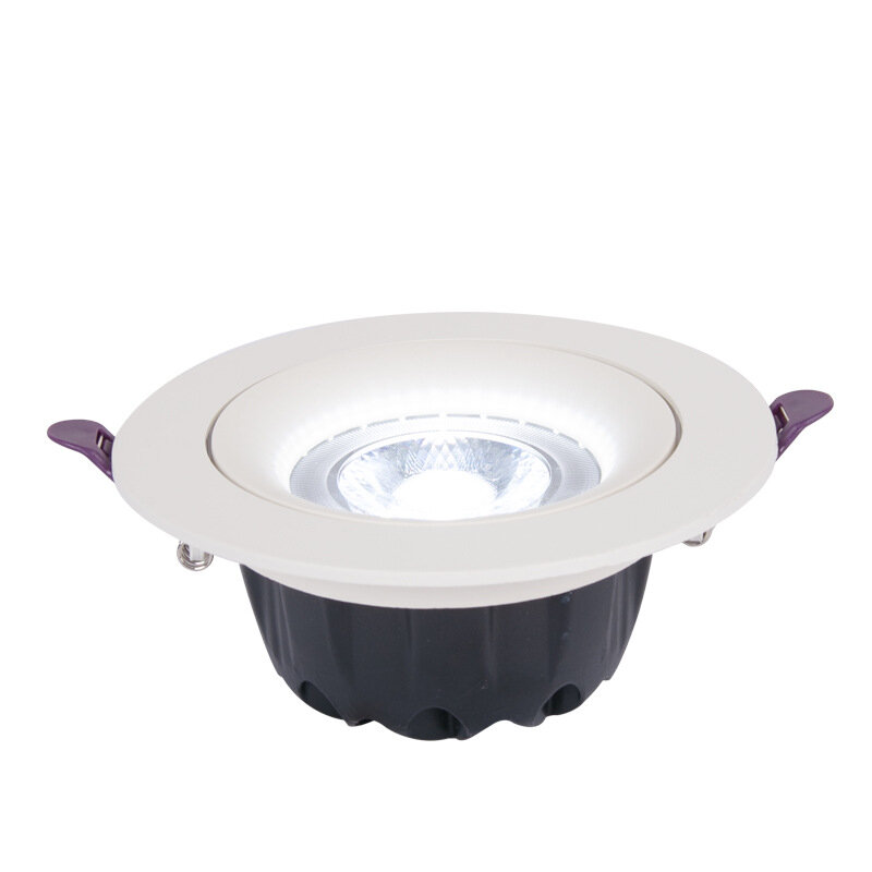 Anti-reflexo LED incorporado Spotlight, Commercial Sala de estar, Headless Lamp, pequeno monte escurecimento lâmpada do teto