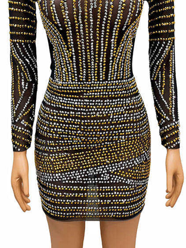 Высококачественное популярное эластичное платье с бриллиантами на ягодицах, новинка 2024, модная женская одежда на заказ