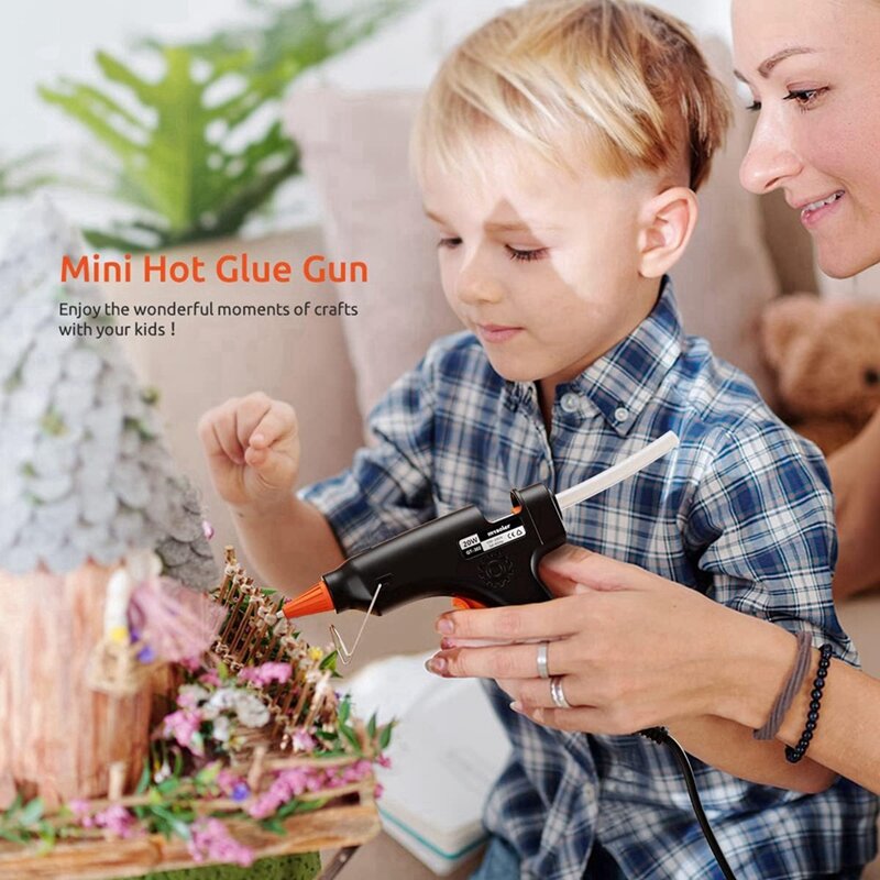Mini Hot Glue Tool W/30Pc Glue Sticks For DIY Projects Arts And Crafts 20W Glue Tool Home US Plug