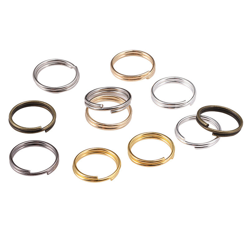 50-200 sztuk/worek 4-20mm otwarte pierścienie podwójne pętle pierścienie dzielone do Diy akcesoria komponenty do wyrobu biżuterii