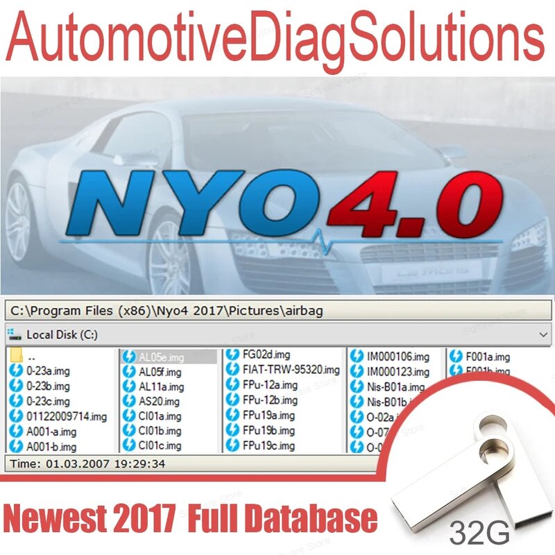 2023 Populaire Autoreparatiesoftware Nieuwste 2017 Nyo 4 Volledige Database-Airbag + Carradio + Dashboard + Immo + Navigatie Gratis Installatie Op Afstand