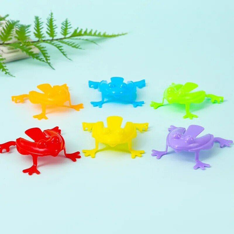 남녀공용 플라스틱 점프 개구리, 어린이 퍼즐 장난감, 클래식 향수, 장난꾸러기 개구리 레저