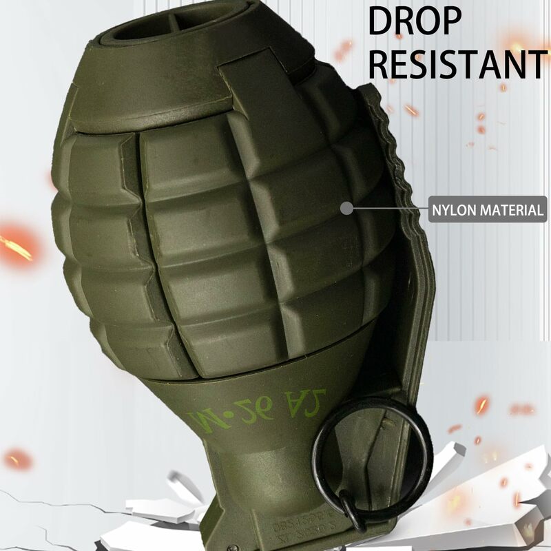 M26A2 Brinquedos de granada de paintball CS Impacto movido a mola Brinquedo tático de granadas de mão de nylon airsoft para modelo de dramatização de jogo de batalha CS