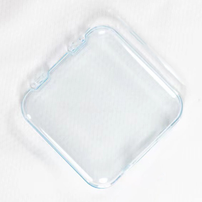 Caja organizadora con tapa transparente para uñas postizas, estuche de exhibición exquisito a prueba de polvo, embalaje antioxidante