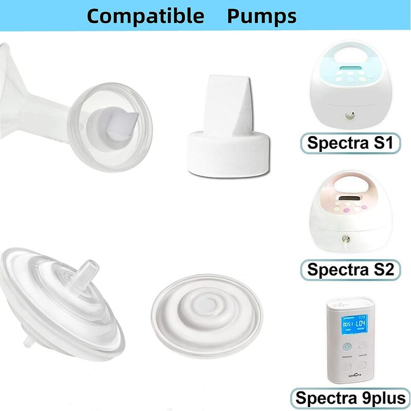 Duckbill Válvula Compatível com Elétrica Breast Pump, Bomba Peças, Acessórios, 6 Piece Set