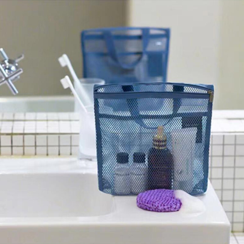 Sacs de maquillage visibles Meash, trousse de toilette cosmétique, sac à main évidé à fermeture éclair, sac de rangement multifonctionnel pour le lavage des mains
