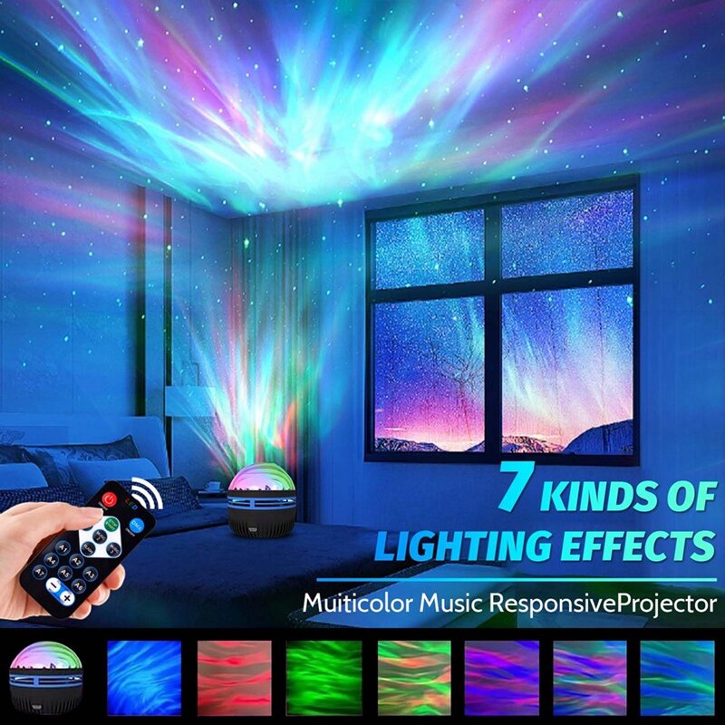 Projecteur aurores boréales, budgétaire aurores boréales, galAct, lumière, lampe de budgétaire colorée, 2 en 1
