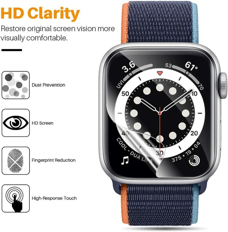 Filme protetor de tela para apple watch ultra 8 7 6 se 5 4 3 45mm 41mm 40mm 44mm claro proteção completa não vidro iwatch 38mm 42mm