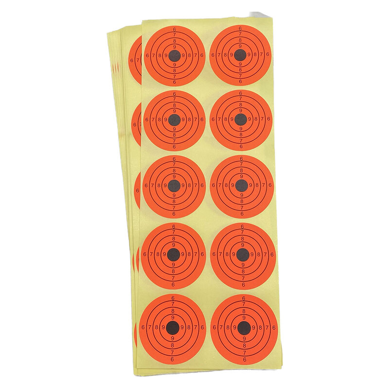 Pegatina de objetivos, 250 unidades/paquete, 5 opciones de colores, 2 "/5cm de diámetro, 6789 patrones, tiro y caza, Airsoft, tirachinas, arma de fuego