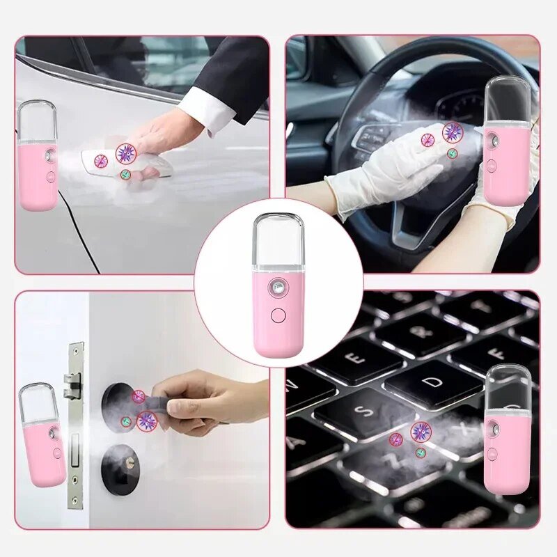 USB carga nano spray hidratante instrumento hidratante facial cuidado de la piel femenina