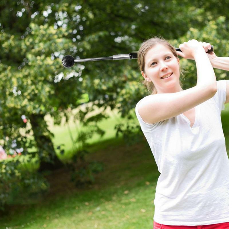 Golf Swing Practice Stick Telescopic Outdoor Hitting Golf Club Compact Golf Trainer Sports Fan Golf Equipment For Living Room