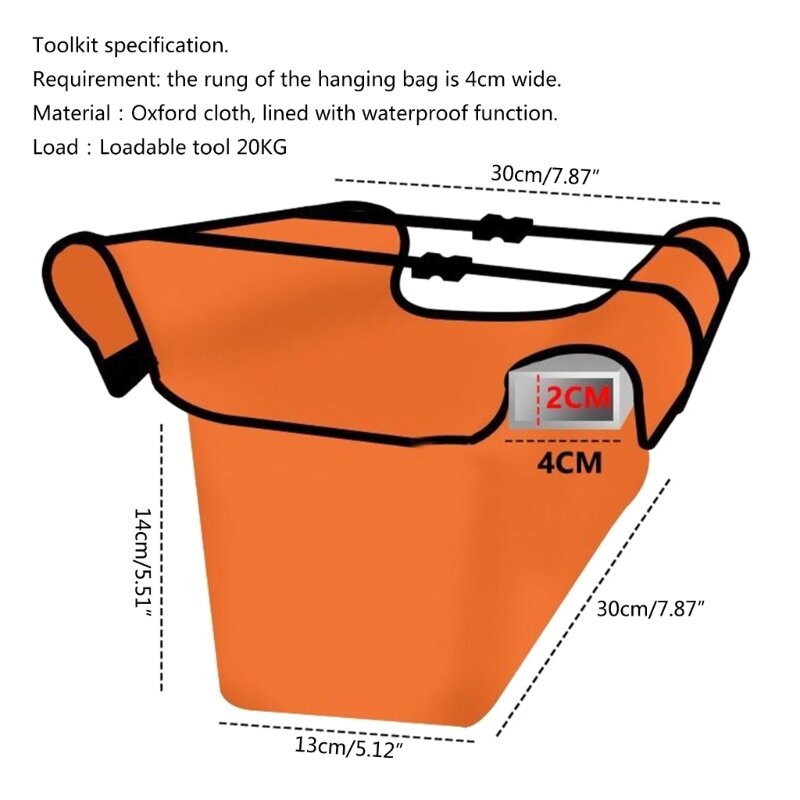 Folding Ladder Tool Bag Telescoping Ladder Tool Storage Bag Extension Ladder Dropship