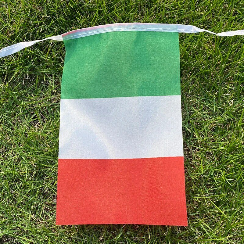Aerlxemrbrae-banderines de Italia triangulares, 14x21cm, 20 unidades por lote