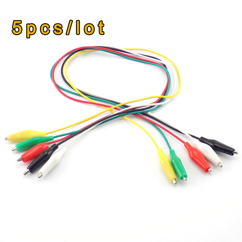 5pcs Roach Clip Alligator Clips Electrical Test Jumper Wire Alligator Double-ended Crocodile Clips Test Leads