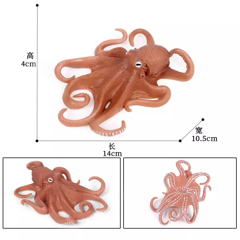 Nieuwe Simulatie Van Mariene Diermodel Cognitief Speelgoed Voor Kinderen Onderwaterwezens Inktvis Octopus Ornamenten