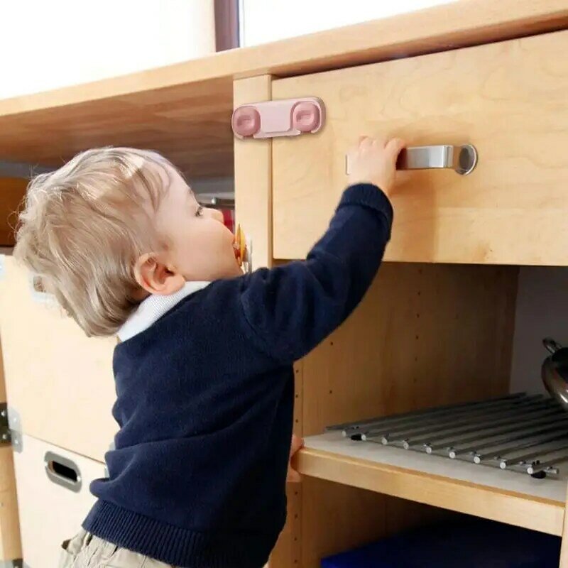 Cerraduras de seguridad para armario de niños, pestillo para puerta de nevera, 3 piezas, a prueba de niños, para congelador, todos los usos