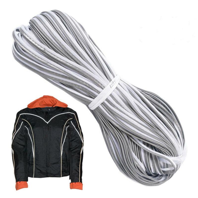 Warning Silver Reflective Piping for Clothing Garment Braided for Hats