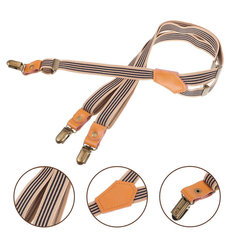 Celana Suspender tugas berat, tali elastis dapat disesuaikan bentuk Y celana Suspender tali elastis untuk setelan