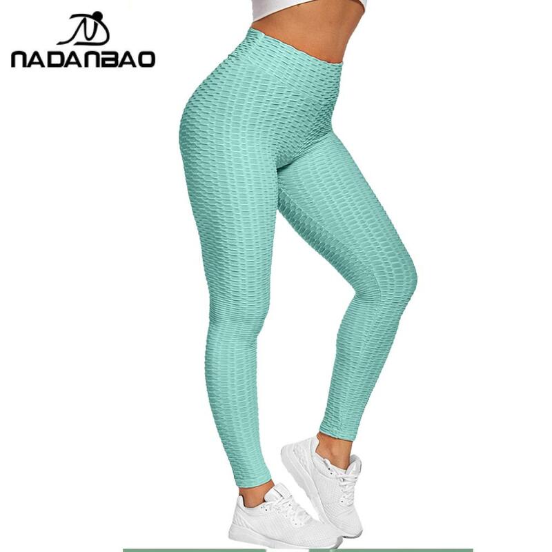 Nadanbao Fashion Sweatpants Women Solid Fallow Tights Bubble Workout Pants Girl High Waist Lift The Hip Shorts Pants New