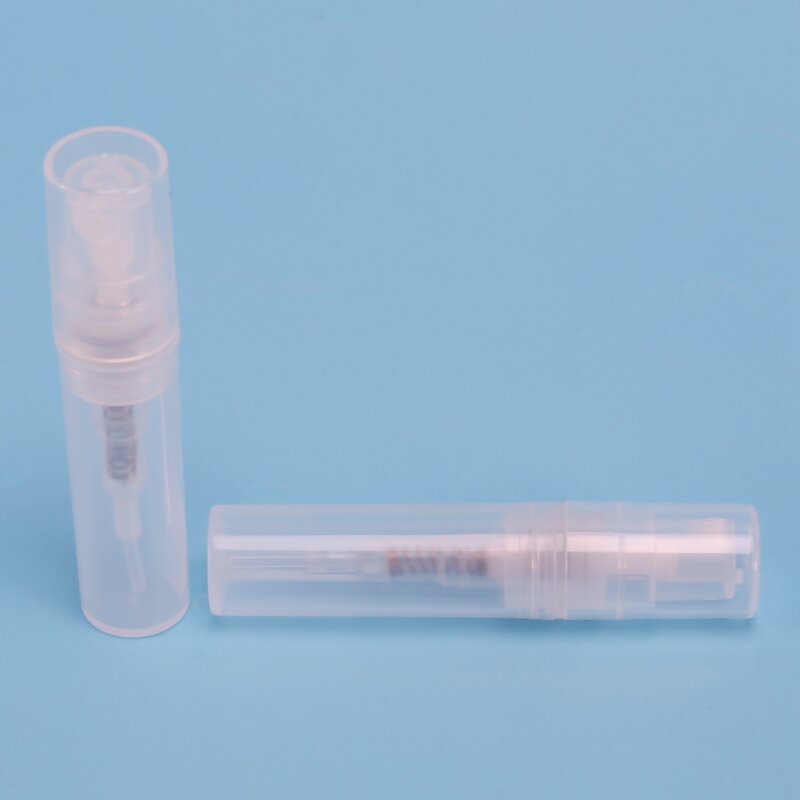 200 Stks/partij 2Ml Transparante Plastic Spuitfles Kleine Cosmetische Verpakking Verstuiver Parfumflesjes Verstuiven Spuitvloeistof Container