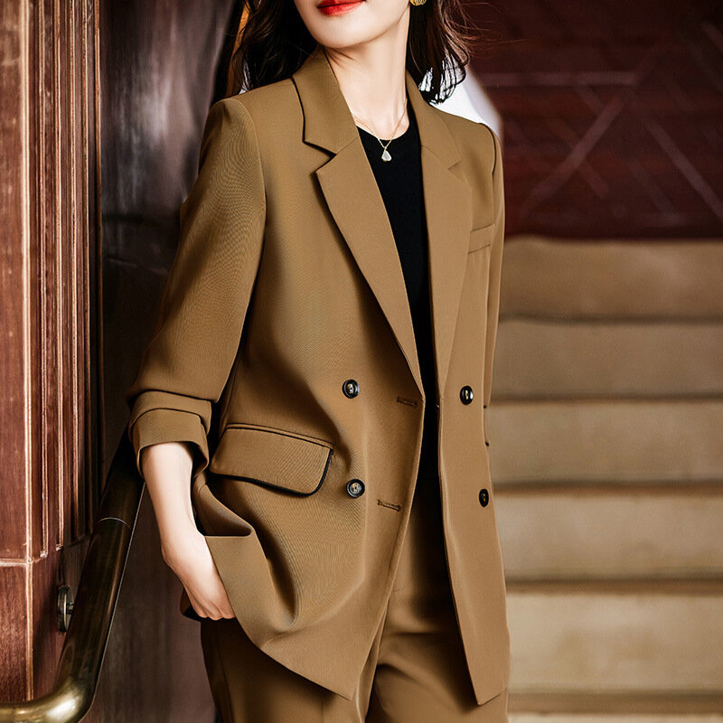 Черный пиджак для женщин весна-осень 2023 Новый Повседневный дизайнерский нишевой темпераментный модный Свободный маленький костюм