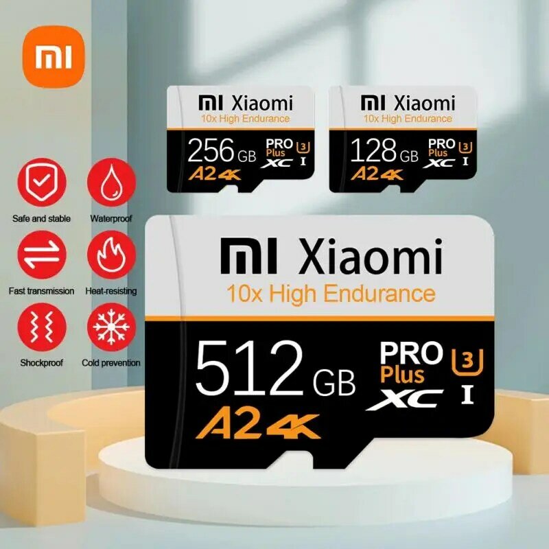 Xiaomi-Carte Micro SD pour Smartphone et Caméra de permission, Mémoire Flash TF, Haute Vitesse, 2 To, 1 To, 256 Go, 512 Go, 64 Go, 128 Go