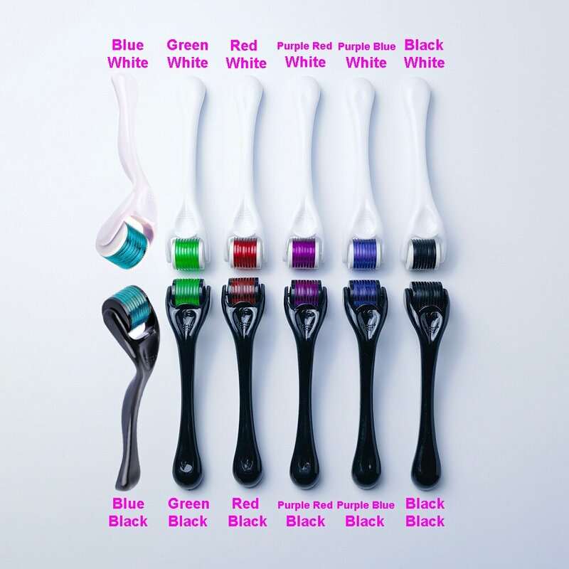 Bunte transparente gesunde Pflege 0,2 Derma Roller Beauty Nadeln Instrument für Gesicht 0,25mm 0,3mm mm Titan Hautpflege-Tool