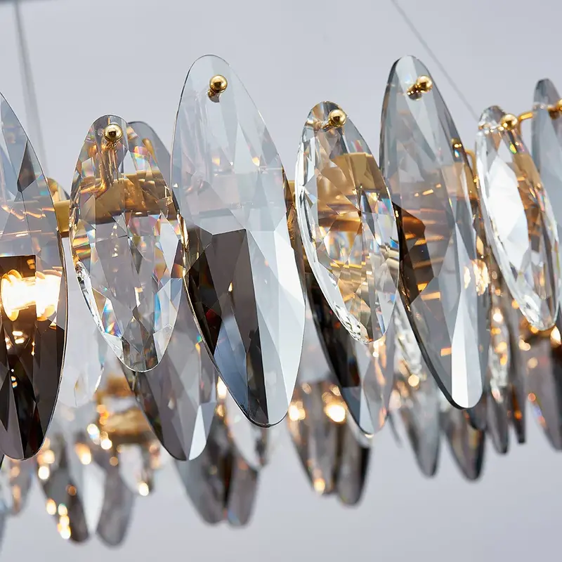 Lustre de cristal moderno lustre luxo decoração da casa iluminação led sala estar jantar iluminação luminárias
