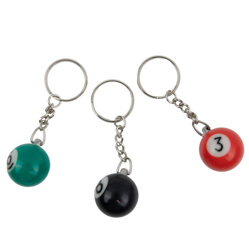 سلسلة مفاتيح كرة البلياردو من الراتنج الاحترافي ، حلقات وظيفية ، إكسسوارات مفيدة ، هدية صغيرة ، مفتاح جميل