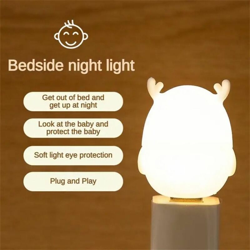 Lampe de lecture portable à prise USB, fournitures pour la maison, protection des yeux, veilleuse Plug and Play, lampe de chevet économe en énergie