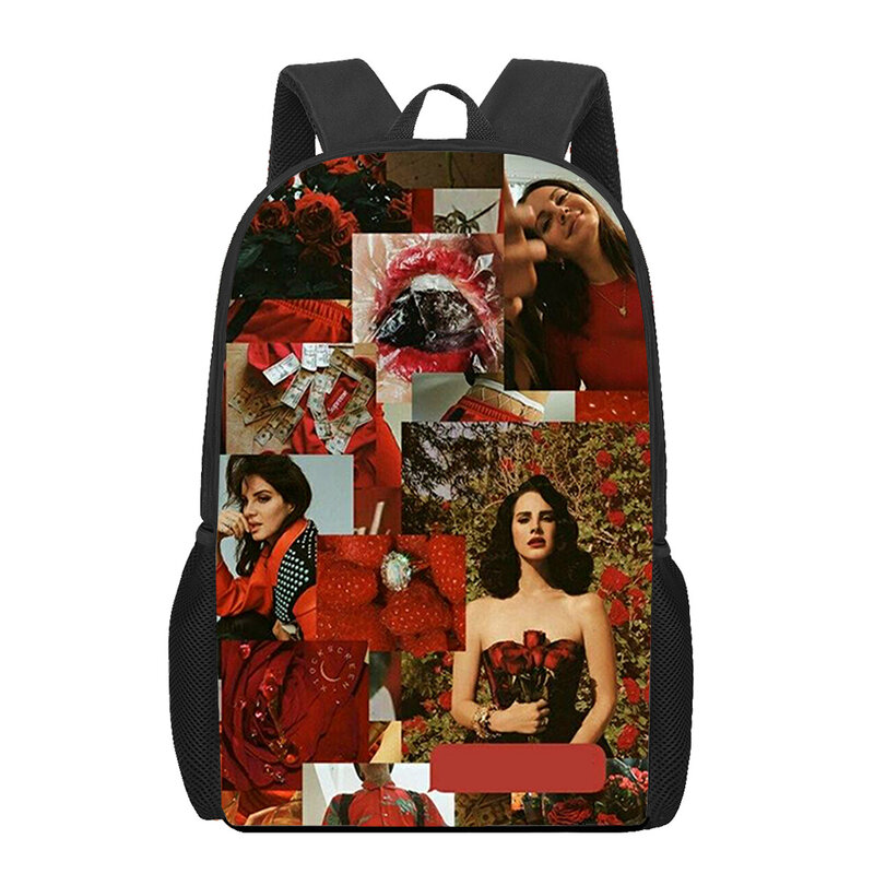 Lana del rey-男の子と女の子のためのランドセル,学校のプリントが施された女性のバックパック