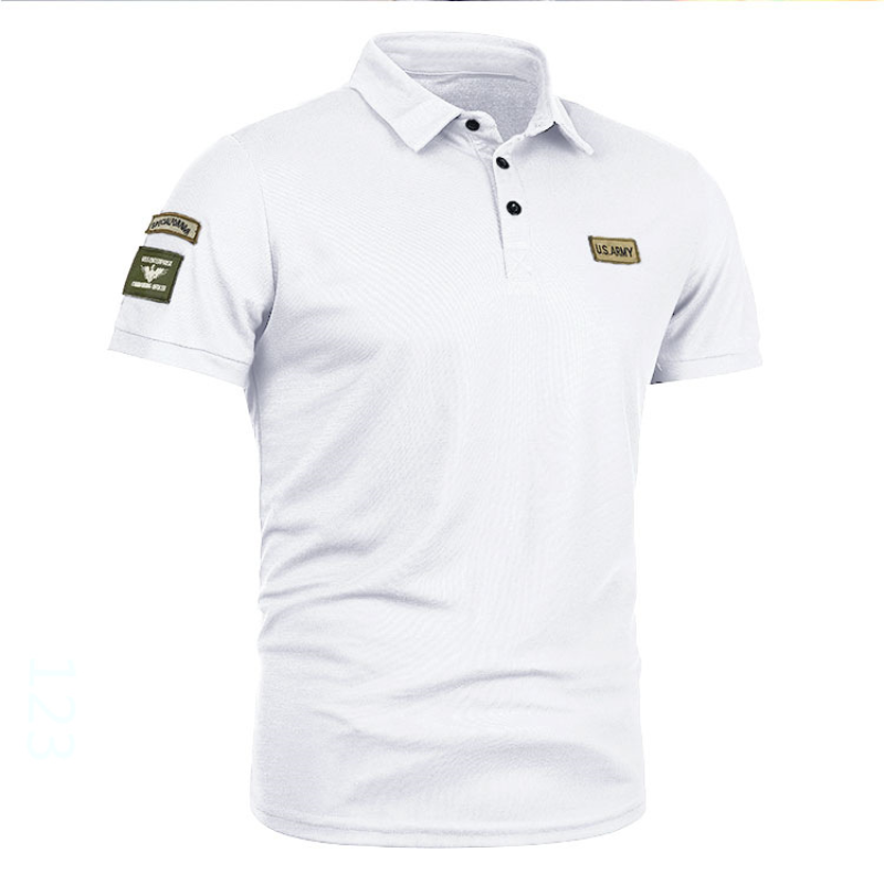반팔 폴로 셔츠 옷깃 주름 방지 상의 플러스 사이즈 남성 티셔츠, 남성 자수 셔츠, 5XL, 한국 여름