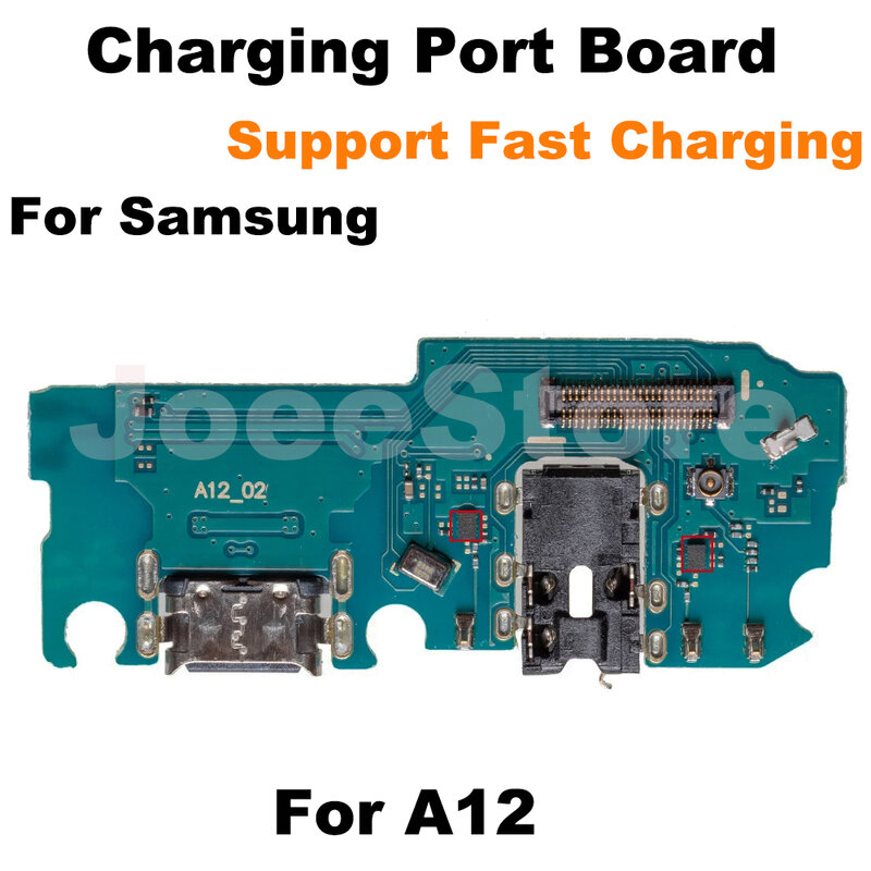 Плата зарядного порта для Samsung A72, A73, A52, A53, A33, A23, A24, A14, A13, A12, микрофонный модуль, USB-разъем для быстрой зарядки, гибкий кабель
