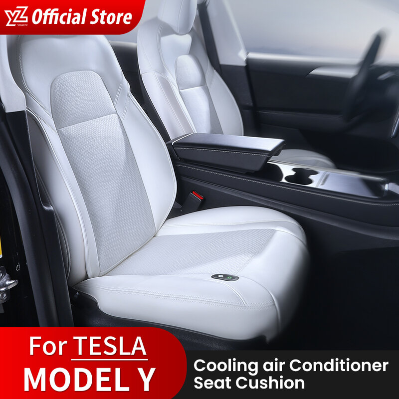 YZ-funda de asiento de ventilación para Tesla, cojín fresco Y transpirable con ventilador, accesorios para coche, Modelo 3 Y, novedad de verano