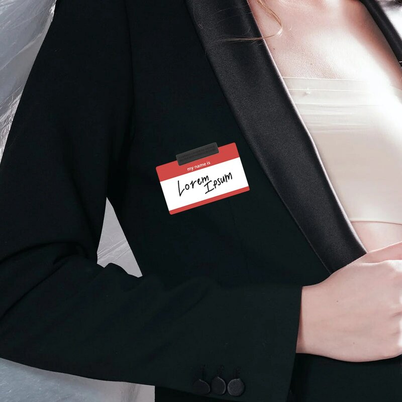 Etichette per abbigliamento da 8 pezzi porta Badge magnetico targhette magnetiche con supporto per etichette flessibili