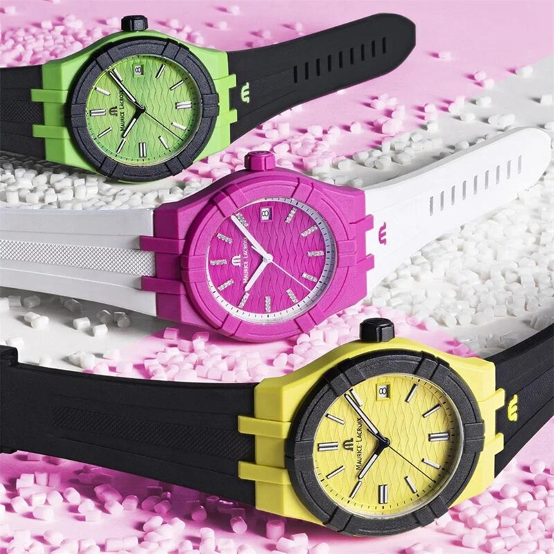 Relógio de quartzo impermeável para homens, Richard e Aikon Tide, pulseira de borracha, relógio esportivo de luxo