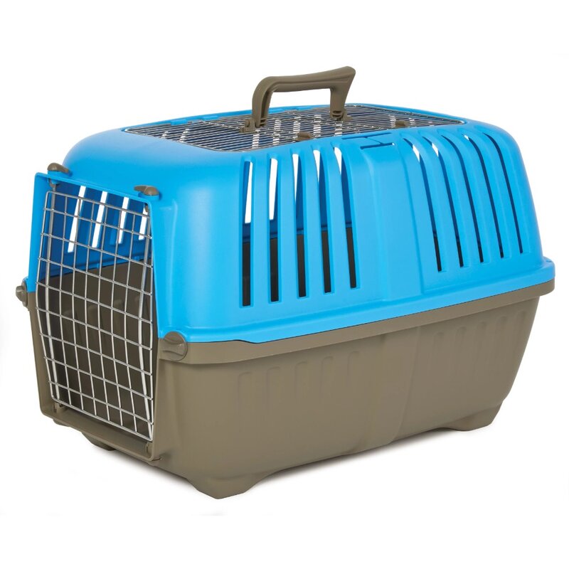 Hard-Sided Pet Carrier, 24-Inch Spree, Blue, 2-Door Top Load
