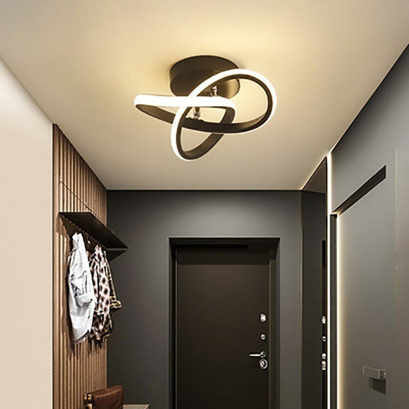 LED 스트립 통로 천장 조명, 현대 미니멀리스트 거실 램프, 발코니 입구 계단 홈 장식 비품, LED 광택