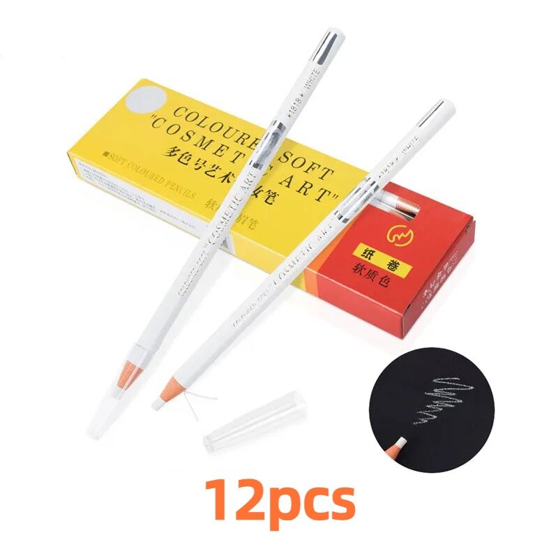 1 pz matita per sopracciglia bianca impermeabile Microblading Peel-off resistente all'acqua sopracciglio Eyeliner ombretto strumenti di posizione di trucco