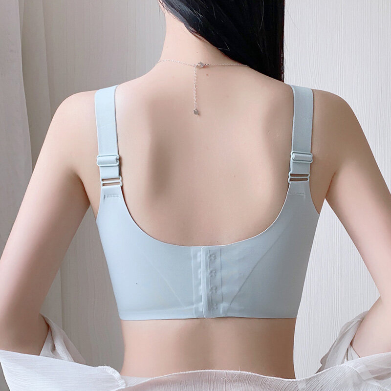 مجموعة ملابس داخلية رقيقة من الدانتيل تسمح بمرور الهواء ، حمالة صدر مريحة لدعم الجزء العلوي ، بدون سلك داخلي ، ضد التبلد ، حمالة صدر مثيرة مقاس كبير