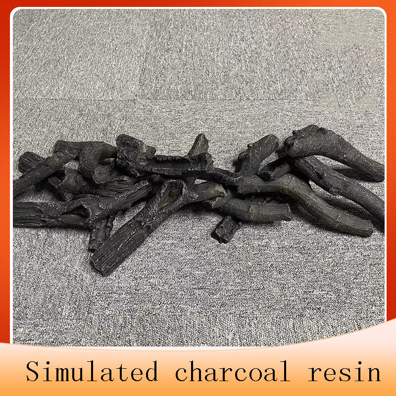 30CM camino resina finto carbone di legna fuoco resina finto legno simulazione carbone di legna simulazione carbone di legna fuoco falso fiamma di carbonio